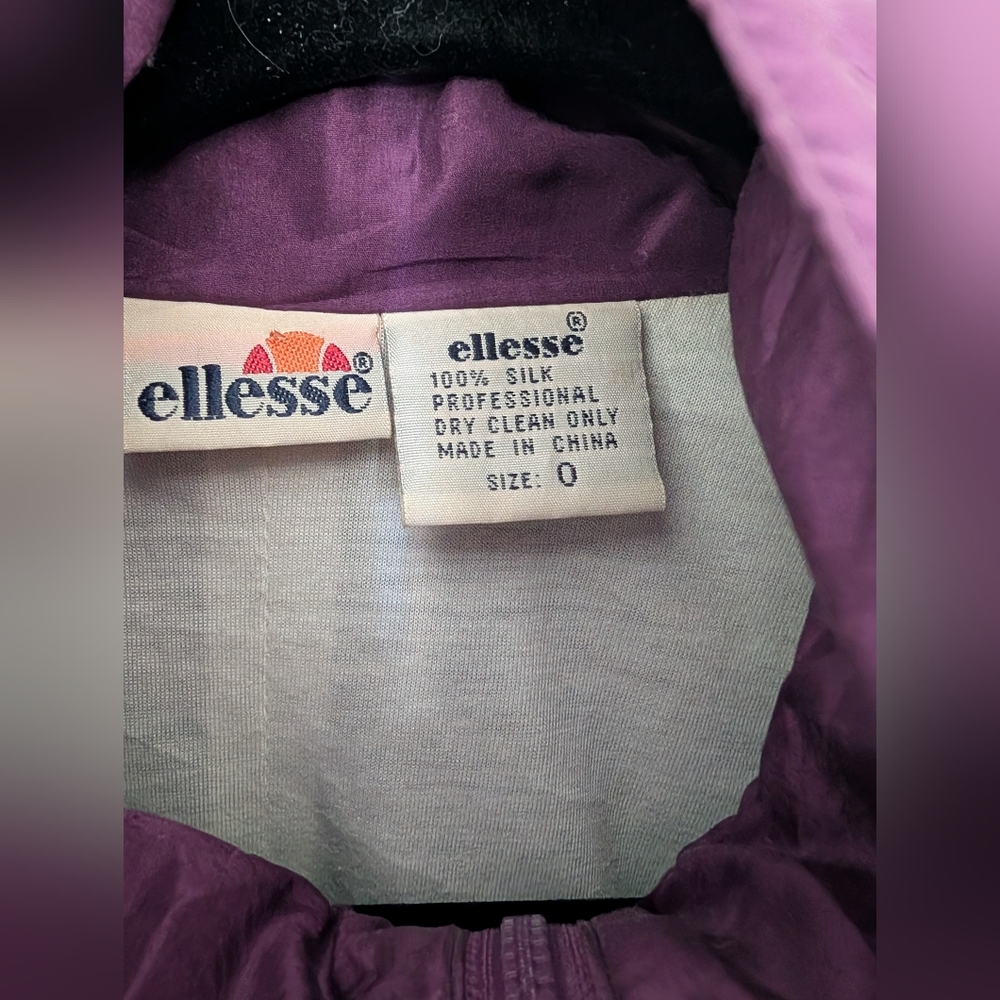 Vintage Ellesse 80s Colorblock 100% Silk Windbreaker - Picture 5 of 7